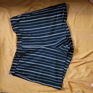 Black and White Striped Shorts